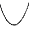 Solid Foxtail Chain Necklace 4mm Black Ion-Plated Stainless Steel 20