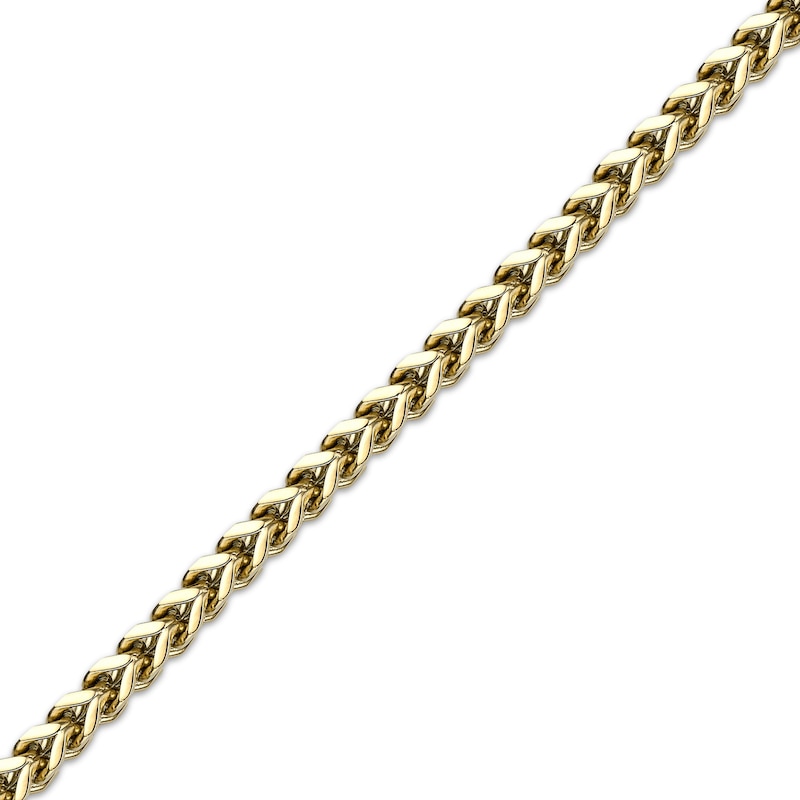 Main Image 2 of Solid Foxtail Chain Necklace 4mm Yellow Ion-Plated Stainless Steel 30&quot;