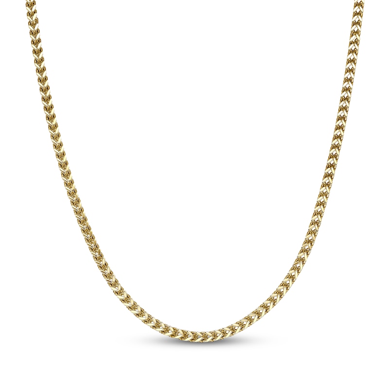 Main Image 1 of Solid Foxtail Chain Necklace 4mm Yellow Ion-Plated Stainless Steel 30&quot;