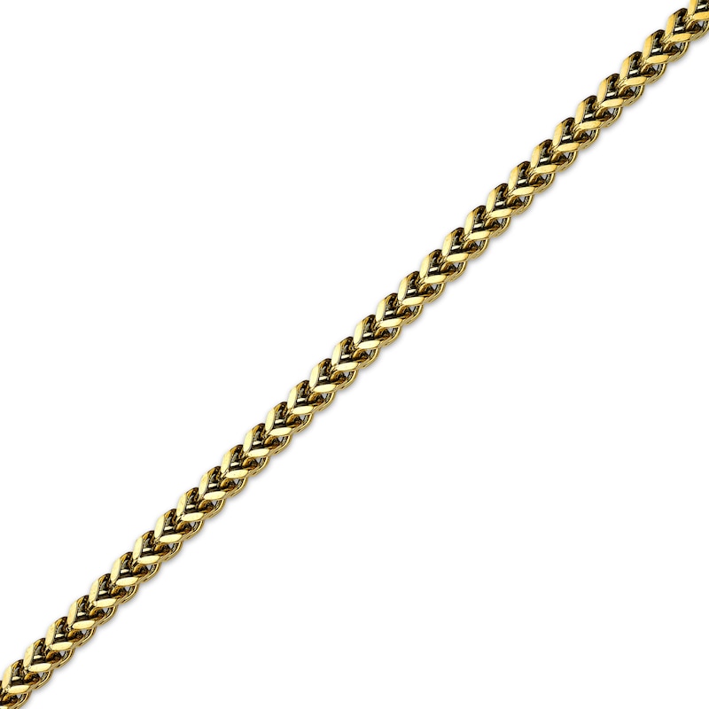 Main Image 2 of Solid Foxtail Chain Necklace 4mm Yellow Ion-Plated Stainless Steel 30&quot;