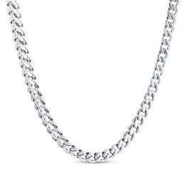 Solid Foxtail Chain Necklace 4mm Stainless Steel 18&quot;