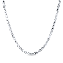 Solid Wheat Chain Necklace 3.5mm Stainless Steel 18&quot;