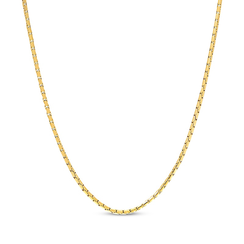 Main Image 1 of Solid Snake Chain Necklace 2.5mm Yellow Ion-Plated Stainless Steel 18&quot;