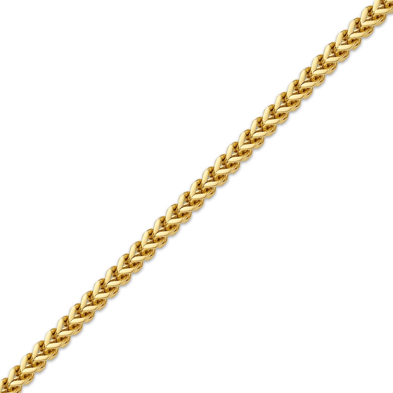 Main Image 2 of Solid Foxtail Chain Necklace 2.5mm Yellow Ion-Plated Stainless Steel 22&quot;