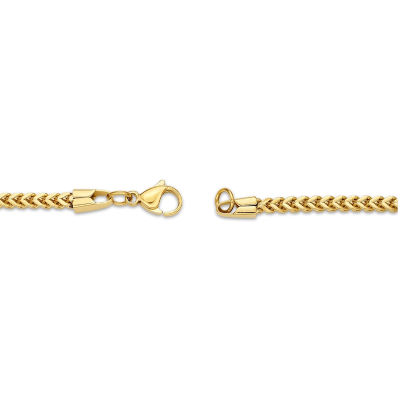 Main Image 3 of Solid Foxtail Chain Necklace 2.5mm Yellow Ion-Plated Stainless Steel 22&quot;