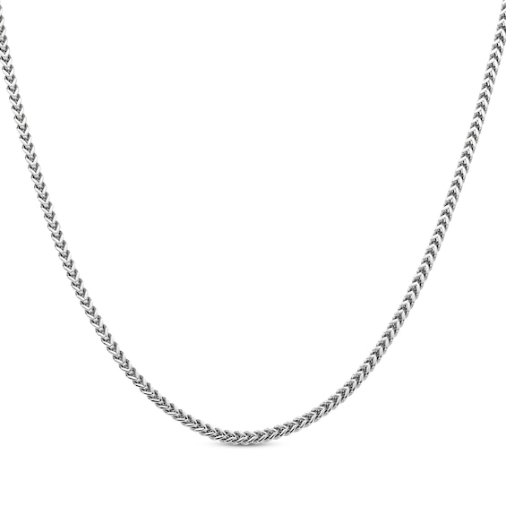 Solid Foxtail Chain Necklace 2.5mm Stainless Steel 22"