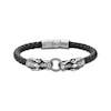 Thumbnail Image 0 of Men's Leather Bracelet Stainless Steel 8.5"