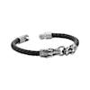 Thumbnail Image 2 of Men's Leather Bracelet Stainless Steel 8.5"