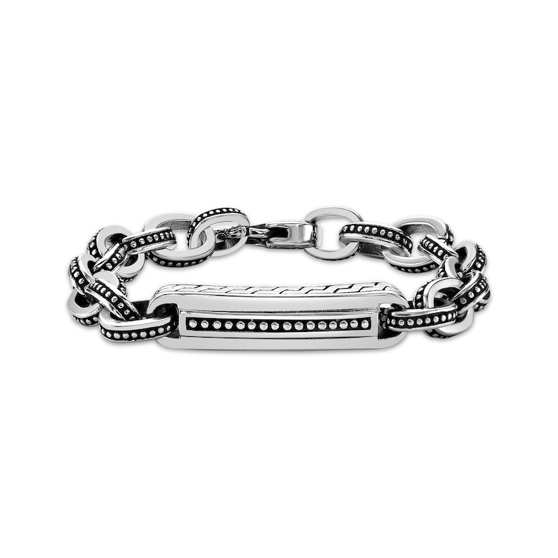 Solid Chain Link Bracelet Stainless Steel 8.5"