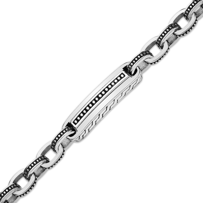 Solid Chain Link Bracelet Stainless Steel 8.5"