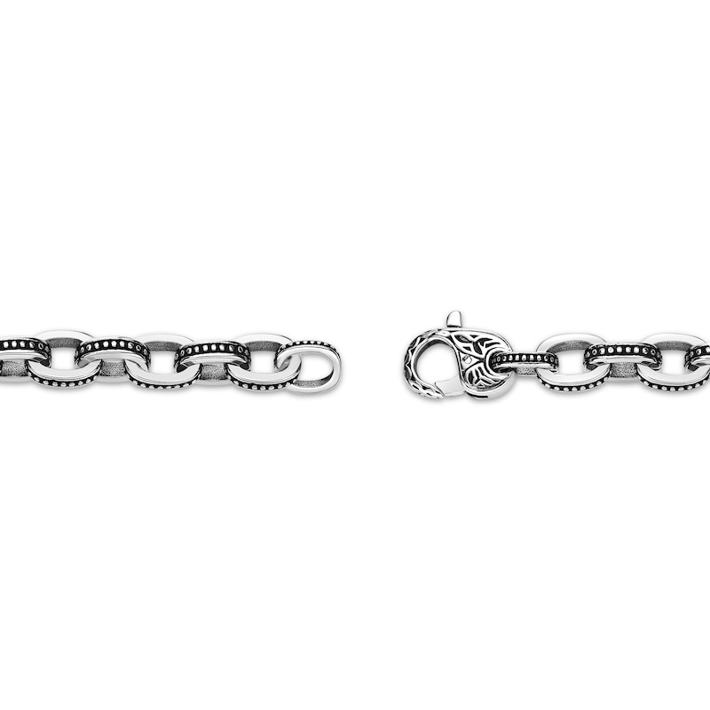 Solid Chain Link Bracelet Stainless Steel 8.5"