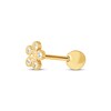 Thumbnail Image 1 of Cubic Zirconia Flower Nose Ring Stud 14K Yellow Gold