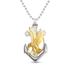 Thumbnail Image 0 of Men's Eagle, Cross & Anchor Necklace Stainless Steel & Yellow Ion Plating 22"