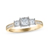 Thumbnail Image 0 of Memories Moments Magic Princess-Cut Diamond Three-Stone Engagement Ring 1/2 ct tw 10K Two-Tone Gold