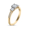 Thumbnail Image 2 of Memories Moments Magic Princess-Cut Diamond Three-Stone Engagement Ring 1/2 ct tw 10K Two-Tone Gold