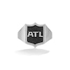 Thumbnail Image 1 of True Fans Atlanta Falcons 1/6 CT. T.W. Diamond and Enamel Shield Ring in Sterling Silver