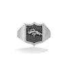 Thumbnail Image 1 of True Fans Denver Broncos 1/6 CT. T.W. Diamond and Enamel Shield Ring in Sterling Silver