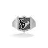 Thumbnail Image 1 of True Fans Houston Texans 1/6 CT. T.W. Diamond and Enamel Shield Ring in Sterling Silver