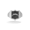 Thumbnail Image 1 of True Fans Los Angeles Chargers 1/6 CT. T.W. Diamond and Enamel Shield Ring in Sterling Silver