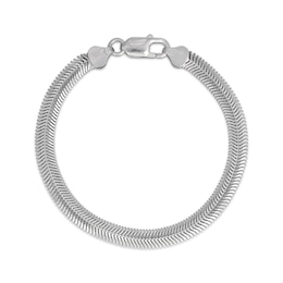 Diamond-Cut Semi-Solid Oval Snake Chain Bracelet 6mm 92% Repurposed Sterling Silver 7.5&quot;