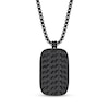 Thumbnail Image 3 of Men's Cross Dog Tag Necklace Black & Blue Ion-Plated Stainless Steel 24&quot;