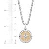 Thumbnail Image 5 of Men's Compass Necklace Stainless Steel & Yellow Ion Plating 24&quot;