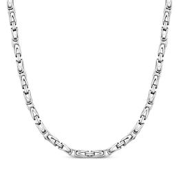 Byzantine Chain Necklace 6mm Solid Stainless Steel 24&quot;