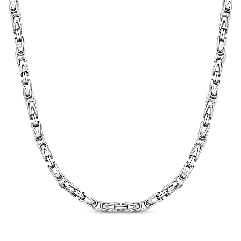 Main Image 1 of Byzantine Chain Necklace 6mm Stainless Steel 24&quot;