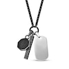 Thumbnail Image 2 of Men's Multi-Pendant Necklace Stainless Steel with Black Ion Plating 24"