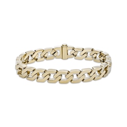 Fancy Link Chain Bracelet 13mm Yellow Ion-Plated Solid Stainless Steel 8.25&quot;