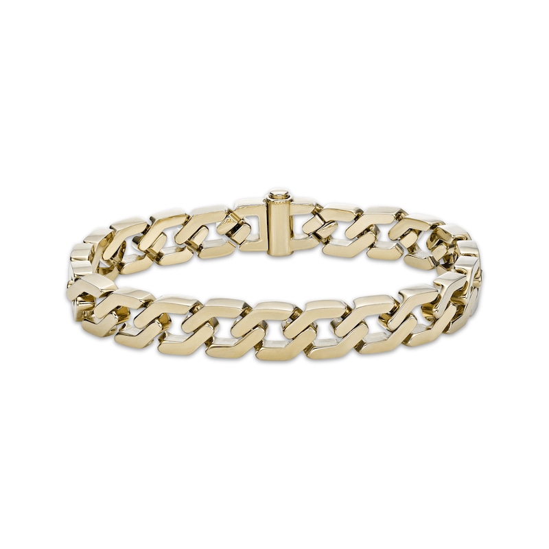 Main Image 1 of Fancy Link Chain Bracelet 13mm Yellow Ion-Plated Stainless Steel 8.25&quot;