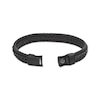 Thumbnail Image 3 of Men's Braided Bracelet Brown Leather & Black Ion-Plated Stainless Steel 8.75&quot;