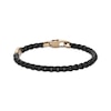 Thumbnail Image 1 of Men's Box Chain Bracelet Black & Yellow Ion-Plated Solid Stainless Steel 8&quot;