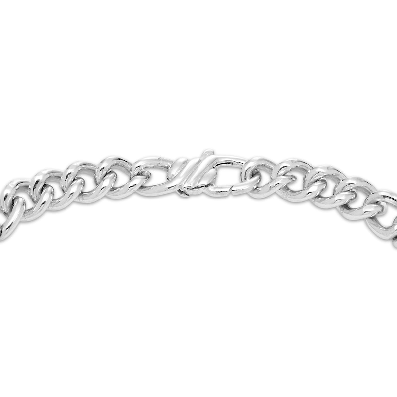 Main Image 3 of Solid Fancy Link Bracelet Sterling Silver 8.5&quot;