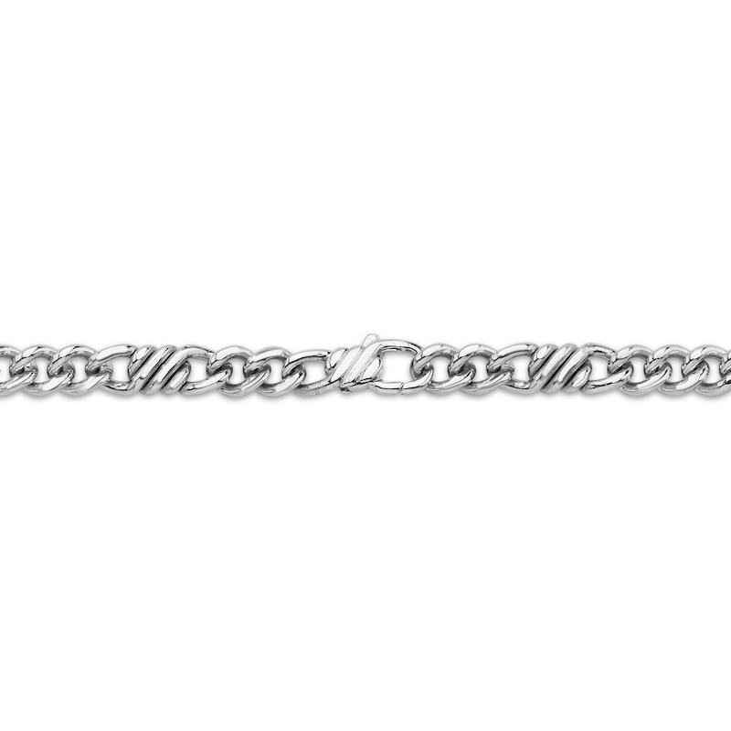 Main Image 2 of Solid Fancy Link Necklace 5.4mm Sterling Silver 22&quot;