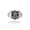 Thumbnail Image 1 of True Fans Dallas Cowboys 1/6 CT. T.W. Diamond and Enamel Shield Ring in Sterling Silver