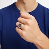 Thumbnail Image 4 of True Fans New Orleans Saints 1/6 CT. T.W. Diamond and Enamel Shield Ring in Sterling Silver