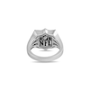Thumbnail Image 1 of True Fans Kansas City Chiefs 1/6 CT. T.W. Diamond and Enamel Shield Ring in Sterling Silver