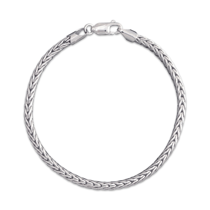 Hollow Round Foxtail Chain Bracelet 3.7mm Sterling Silver 8.25"