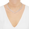 Thumbnail Image 3 of Hollow Stampato Chain Necklace Sterling Silver 18"