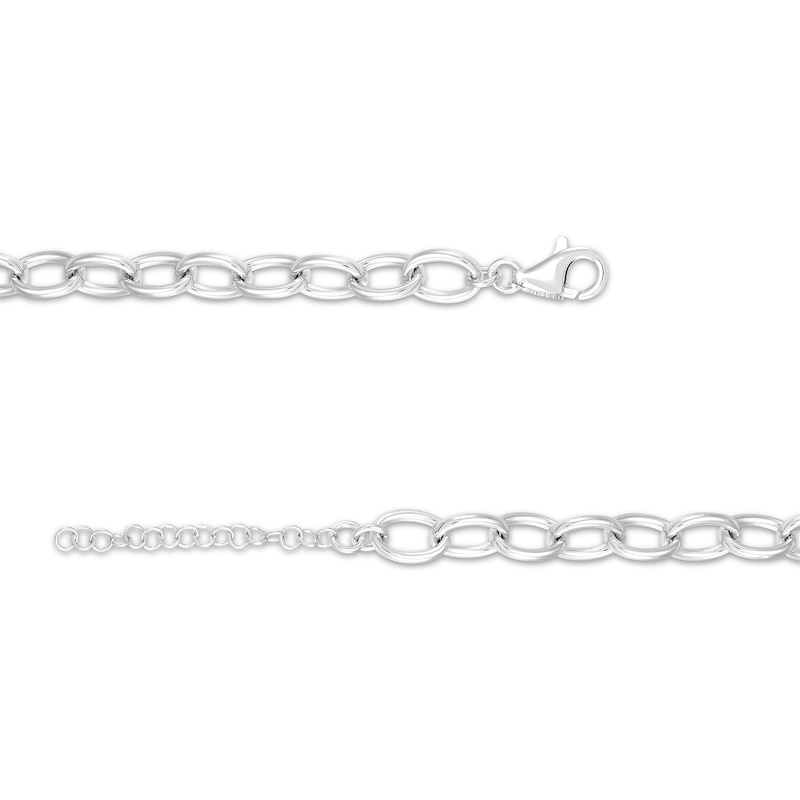 Main Image 2 of Rolo Chain Necklace Hollow Sterling Silver 19.5&quot;