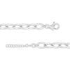 Thumbnail Image 3 of Hollow Rolo Chain Bracelet Sterling Silver 8.25&quot;