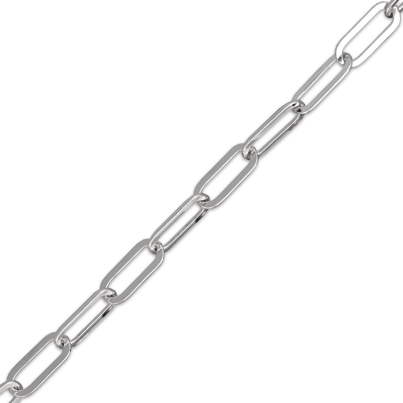 Main Image 2 of Solid Paperclip Chain Bracelet 3.5mm Sterling Silver 7.5&quot;