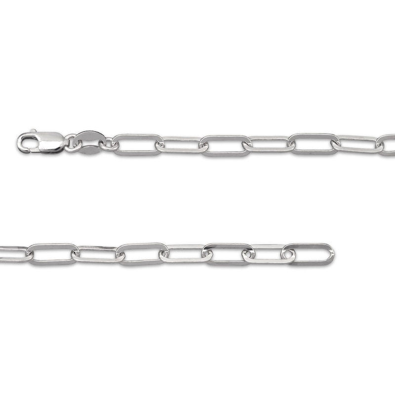 Main Image 3 of Solid Paperclip Chain Bracelet 3.5mm Sterling Silver 7.5&quot;