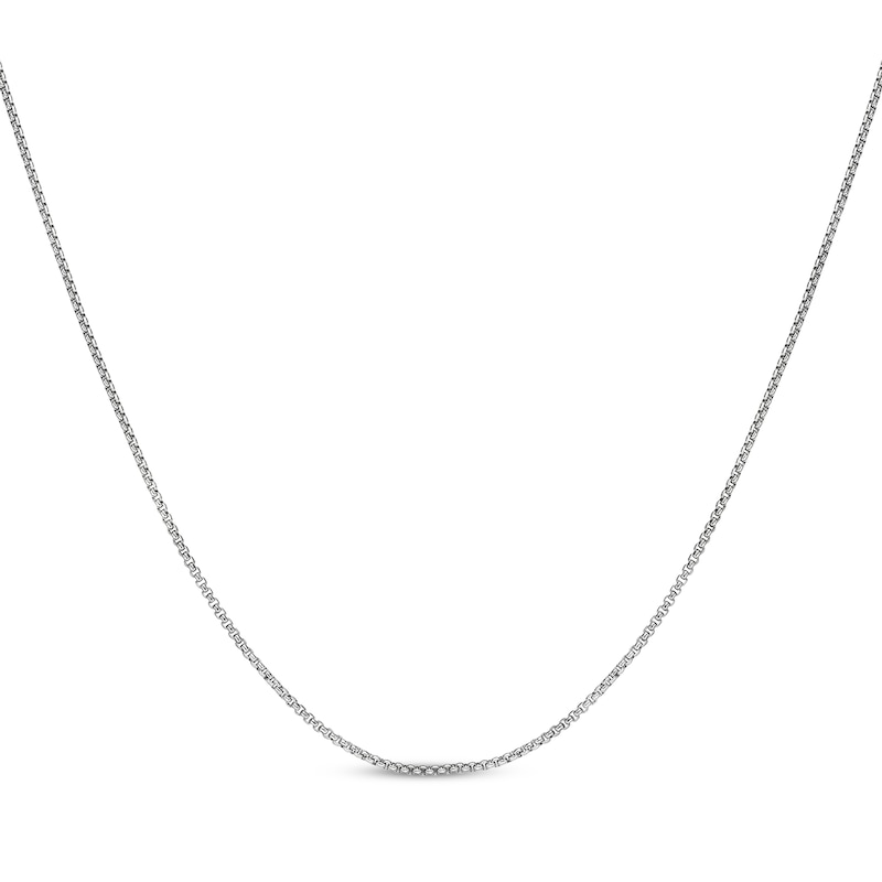 Solid Round Box Chain Necklace 2mm Stainless Steel 22"