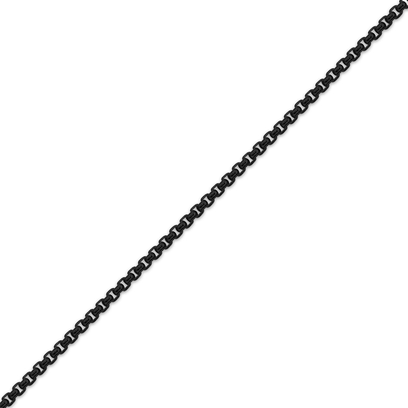 Main Image 2 of Solid Round Box Chain Necklace 2mm Black Ion-Plated Stainless Steel 30&quot;