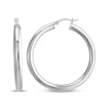 Thumbnail Image 1 of Tube Hoop Earrings Sterling Silver 30mm