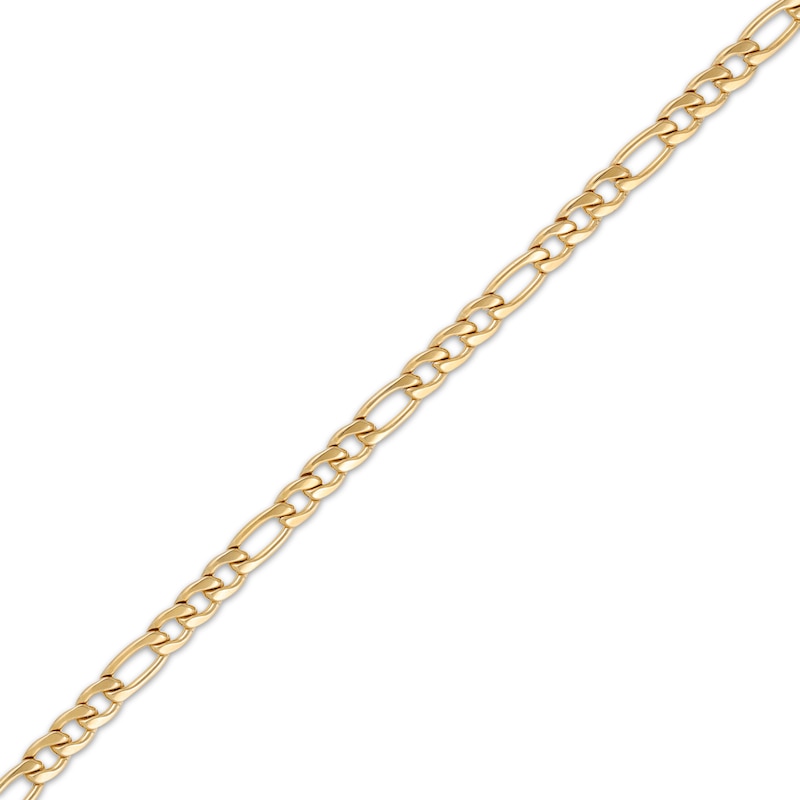 Main Image 2 of Solid Figaro Chain Necklace 4mm Yellow Ion-Plated Stainless Steel 18&quot;