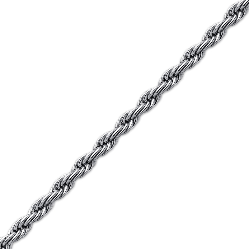 Solid Rope Chain Necklace 4mm Stainless Steel 18"