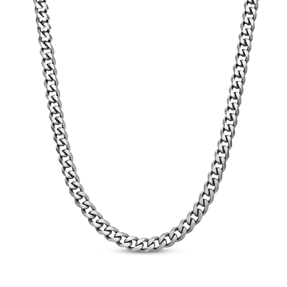 Solid Curb Chain Necklace 8mm Stainless Steel 18"